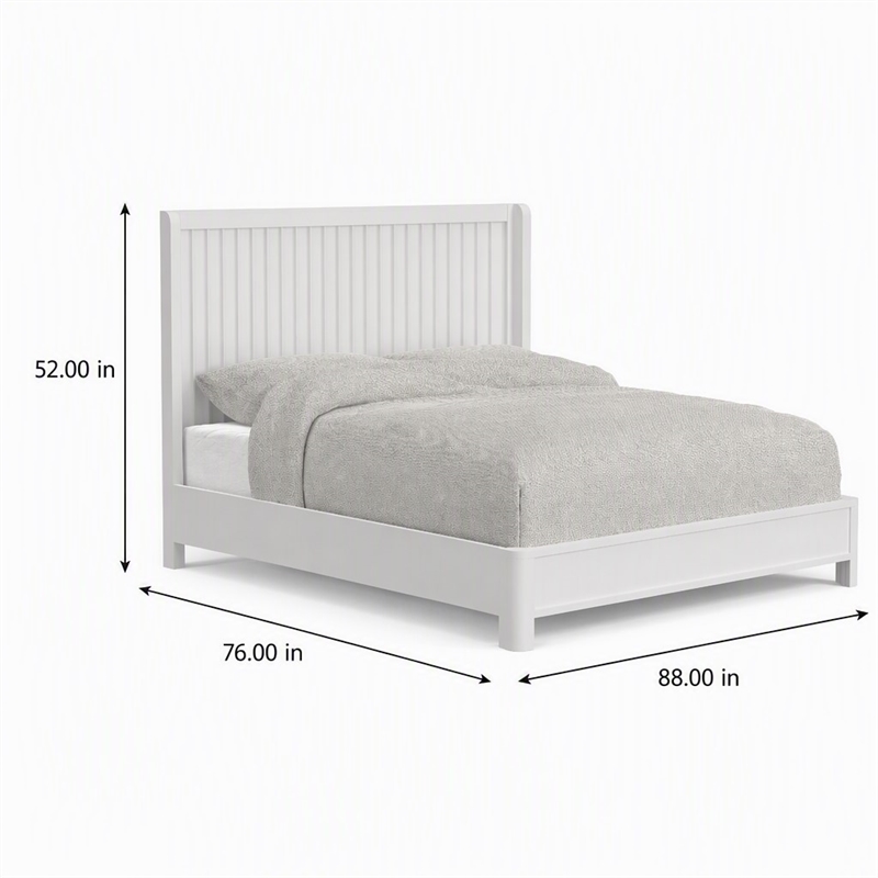 Pemberly Row California King Panel Bed in Mahogany White Finish