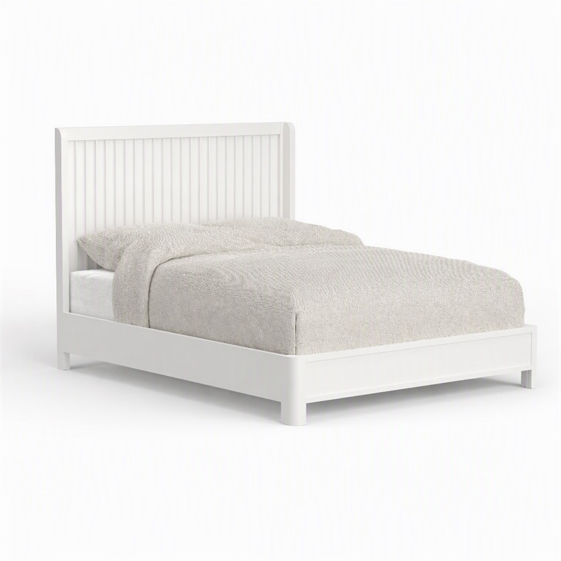 Pemberly Row California King Panel Bed in Mahogany White Finish