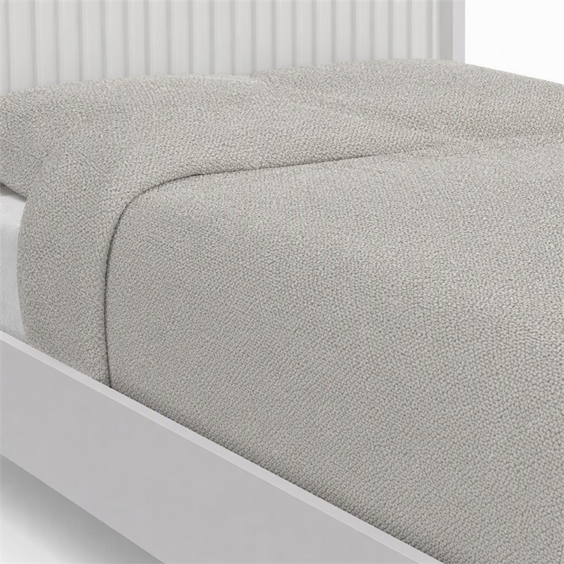 Pemberly Row California King Panel Bed in Mahogany White Finish