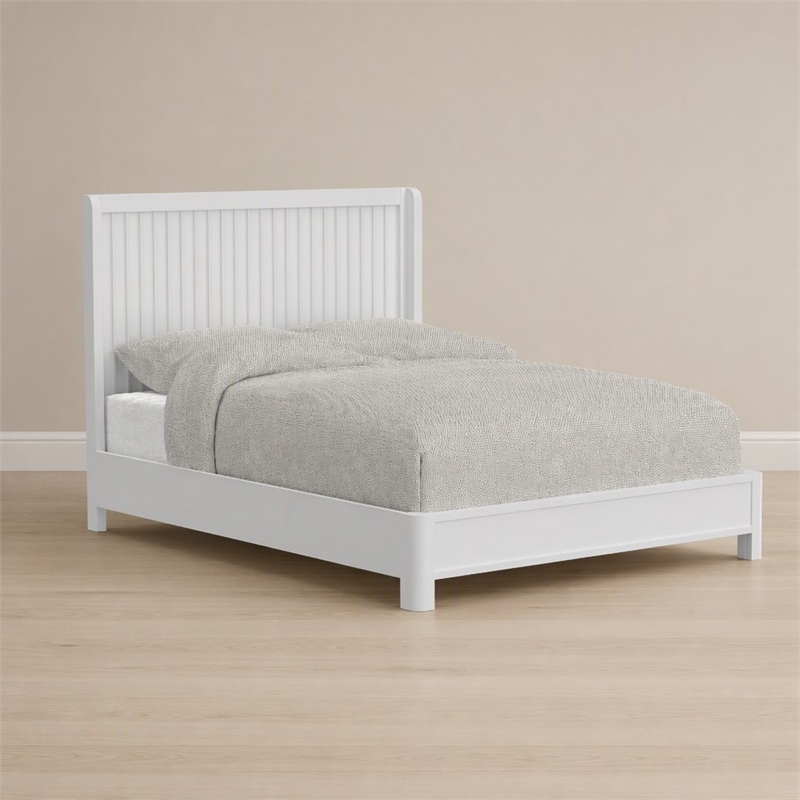 Pemberly Row California King Panel Bed in Mahogany White Finish