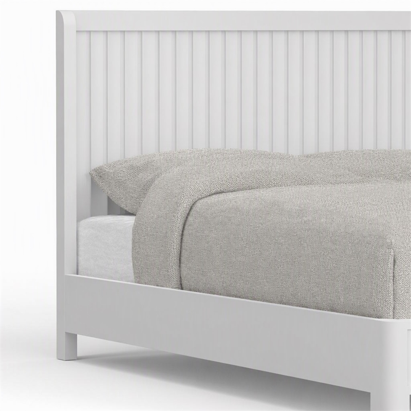Pemberly Row California King Panel Bed in Mahogany White Finish