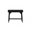 Pemberly Row Flynn 2-Drawer Mini Desk Mahogany Veneer Black Finish