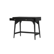 Pemberly Row Flynn 2-Drawer Mini Desk Mahogany Veneer Black Finish