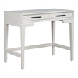 Pemberly Row Nova Mini White Mahogany Desk with 2 Drawers