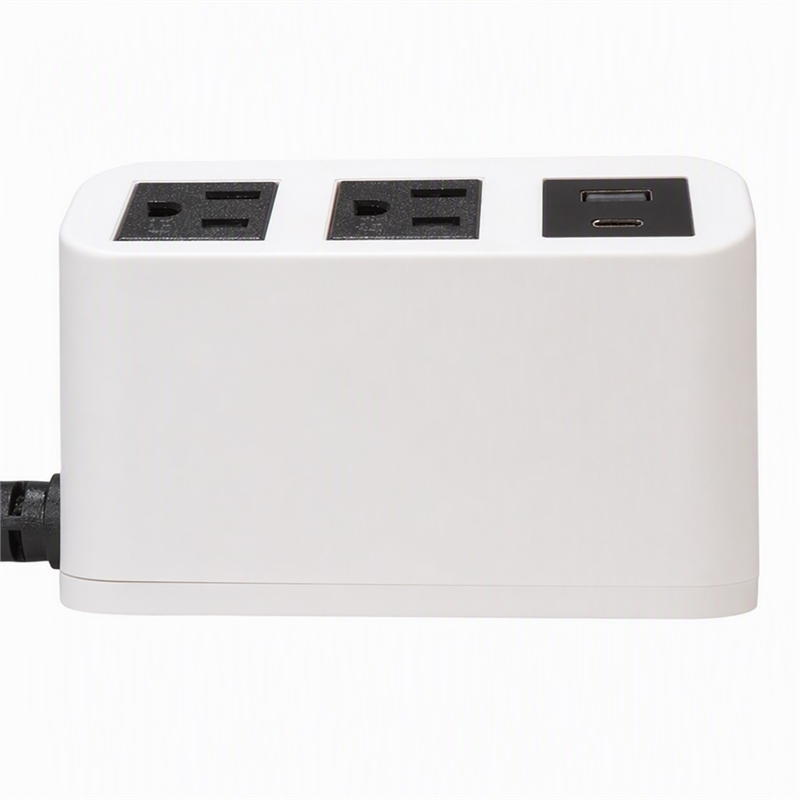 Pemberly Row Edge Neo Power Station with USB and AC Outlets in White