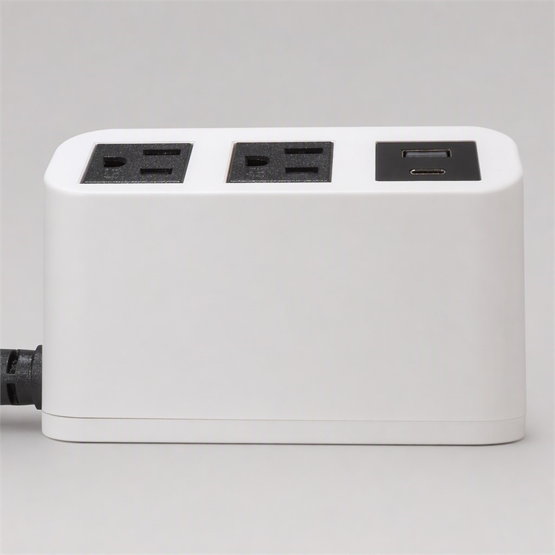 Pemberly Row Edge Neo Power Station with USB and AC Outlets in White