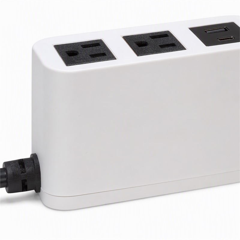 Pemberly Row Edge Neo Power Station with USB and AC Outlets in White