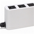 Pemberly Row Edge Neo Power Station with USB and AC Outlets in White