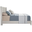 Pemberly Row Denver California King Wood Panel Bed in Light Gray