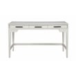 Pemberly Row Large Mahogany Wood Desk in Chalk White Finish