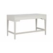 Pemberly Row Large Mahogany Wood Desk in Chalk White Finish