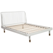 Pemberly Row Madelyn Queen Slat Back Wood Platform Bed in White