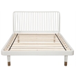Pemberly Row Madelyn Queen Slat Back Wood Platform Bed in White