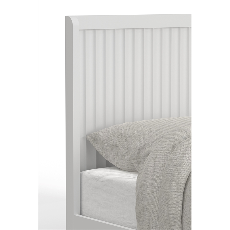 Pemberly Row King Panel Bed in White Mahogany Solids and Veneer