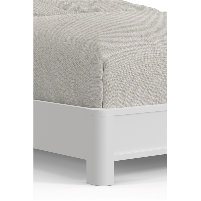 Pemberly Row King Panel Bed in White Mahogany Solids and Veneer