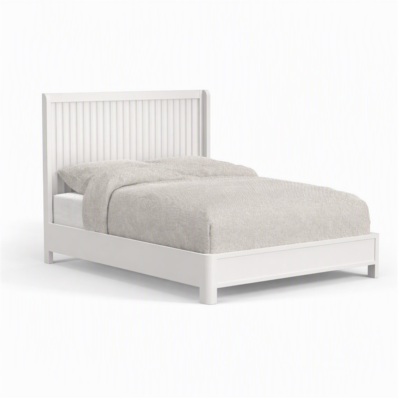 Pemberly Row King Panel Bed in White Mahogany Solids and Veneer