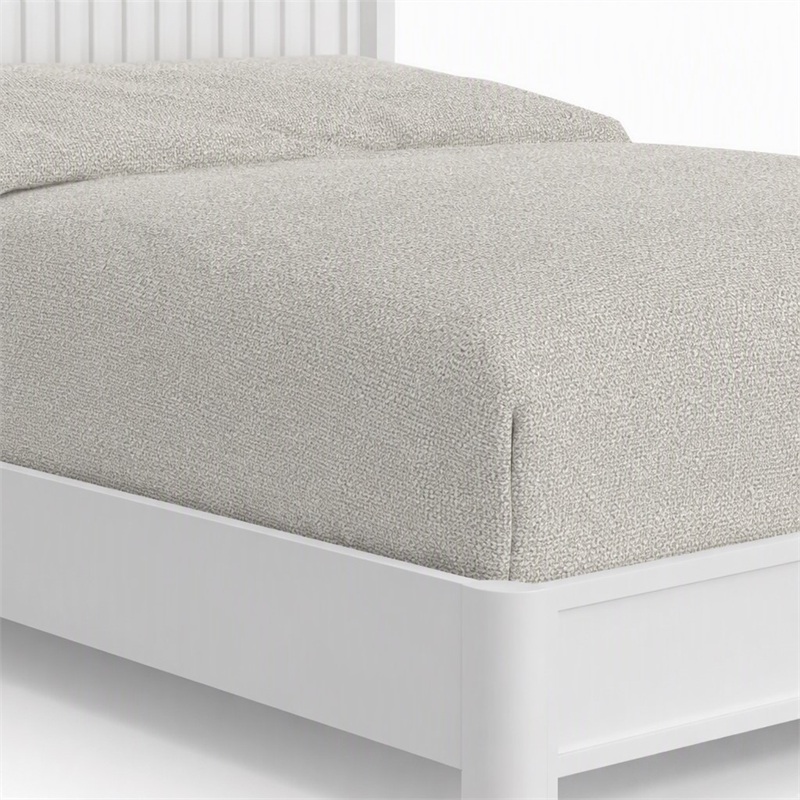 Pemberly Row King Panel Bed in White Mahogany Solids and Veneer