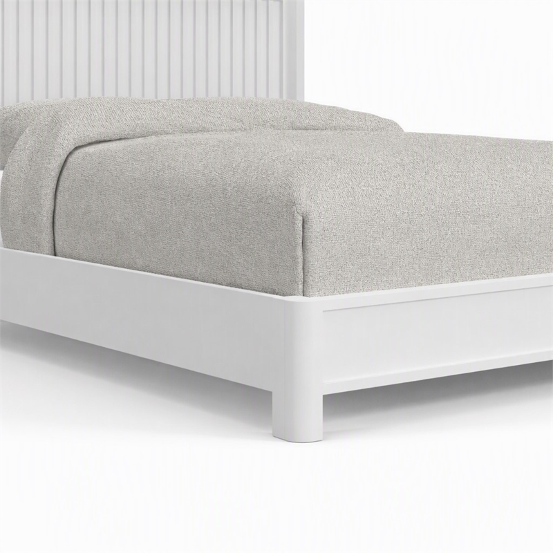 Pemberly Row King Panel Bed in White Mahogany Solids and Veneer