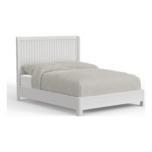 Pemberly Row King Panel Bed in White Mahogany Solids and Veneer