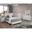 Pemberly Row Mahogany Wood Square Mirror in Light Gray