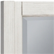 Pemberly Row Mahogany Wood Square Mirror in Light Gray