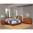 Pemberly Row Honey Maple Mahogany 5-Drawer Chest with Dovetail Build