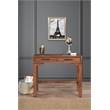 Pemberly Row Mini Desk with Honey Maple Finish and Felt-Lined Drawers