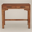 Pemberly Row Mini Desk with Honey Maple Finish and Felt-Lined Drawers
