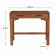 Pemberly Row Mini Desk with Honey Maple Finish and Felt-Lined Drawers