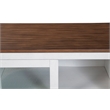 Pemberly Row Large Wood Display Cabinet in Mystic Brown and White Finish