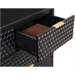 Pemberly Row 7-Drawer Wood Dresser with Gold Accents in Black