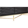 Pemberly Row 7-Drawer Wood Dresser with Gold Accents in Black