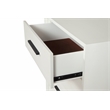 Pemberly Row Small 3-Drawer Chest in Chalk White with Brass Hardware