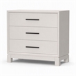 Pemberly Row Small 3-Drawer Chest in Chalk White with Brass Hardware