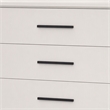 Pemberly Row Small 3-Drawer Chest in Chalk White with Brass Hardware