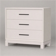 Pemberly Row Small 3-Drawer Chest in Chalk White with Brass Hardware