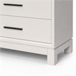 Pemberly Row Small 3-Drawer Chest in Chalk White with Brass Hardware