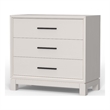 Pemberly Row Small 3-Drawer Chest in Chalk White with Brass Hardware