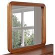 Pemberly Row Mahogany Wood Bedroom Mirror in Honey Maple Finish