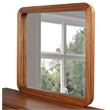 Pemberly Row Mahogany Wood Bedroom Mirror in Honey Maple Finish