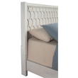 Pemberly Row Denver Standard King Wood Bed in Light Gray with Mahogany Design