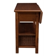 Pemberly Row Caldwell Wood Kitchen Cart in Antique Cappuccino Finish