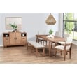 Pemberly Row Solid Pine Sideboard in Natural Finish with 4 Drawers