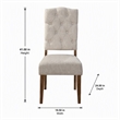 Pemberly Row Newberry Set of 2 Acacia Wood Side Chairs in Medium Brown