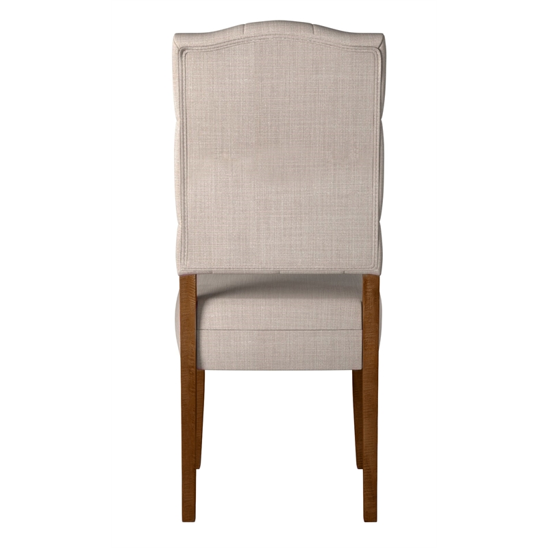 Pemberly Row Newberry Set of 2 Acacia Wood Side Chairs in Medium Brown