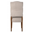 Pemberly Row Newberry Set of 2 Acacia Wood Side Chairs in Medium Brown