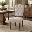Pemberly Row Newberry Set of 2 Acacia Wood Side Chairs in Medium Brown