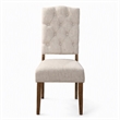 Pemberly Row Newberry Set of 2 Acacia Wood Side Chairs in Medium Brown
