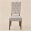 Pemberly Row Newberry Set of 2 Acacia Wood Side Chairs in Medium Brown
