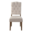 Pemberly Row Newberry Set of 2 Acacia Wood Side Chairs in Medium Brown